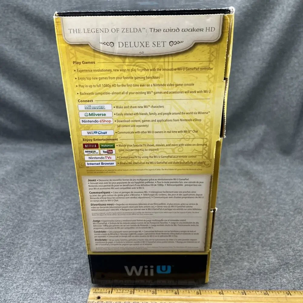 Nintendo Wii U Zelda Wind Waker HD Replacement BOX ONLY 32GB Deluxe Set